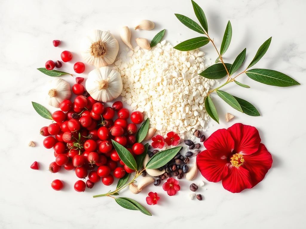 Natural ingredients used in Zucoryn Blood Pressure Support Capsules
